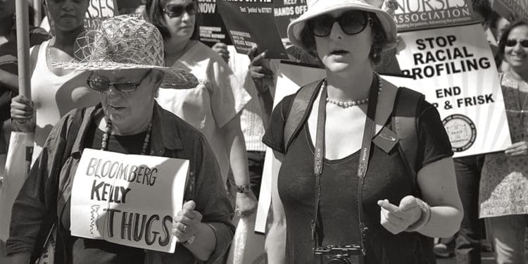 stop and frisk protest in New York City