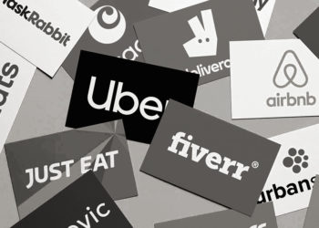 Brand logos for gig-economy platforms