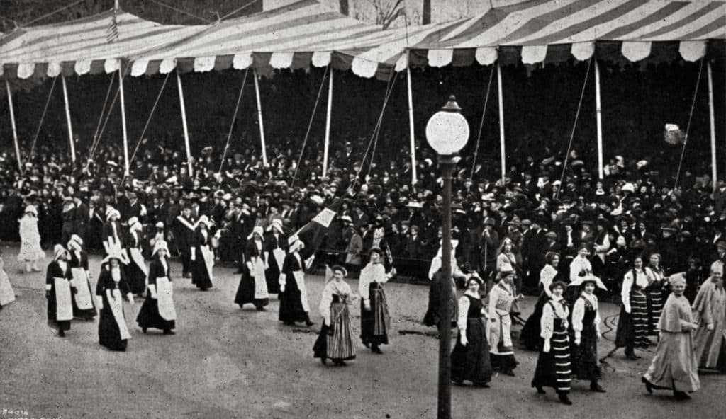 Women's suffrage marchers, 1913.