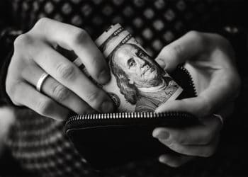 Handing out money