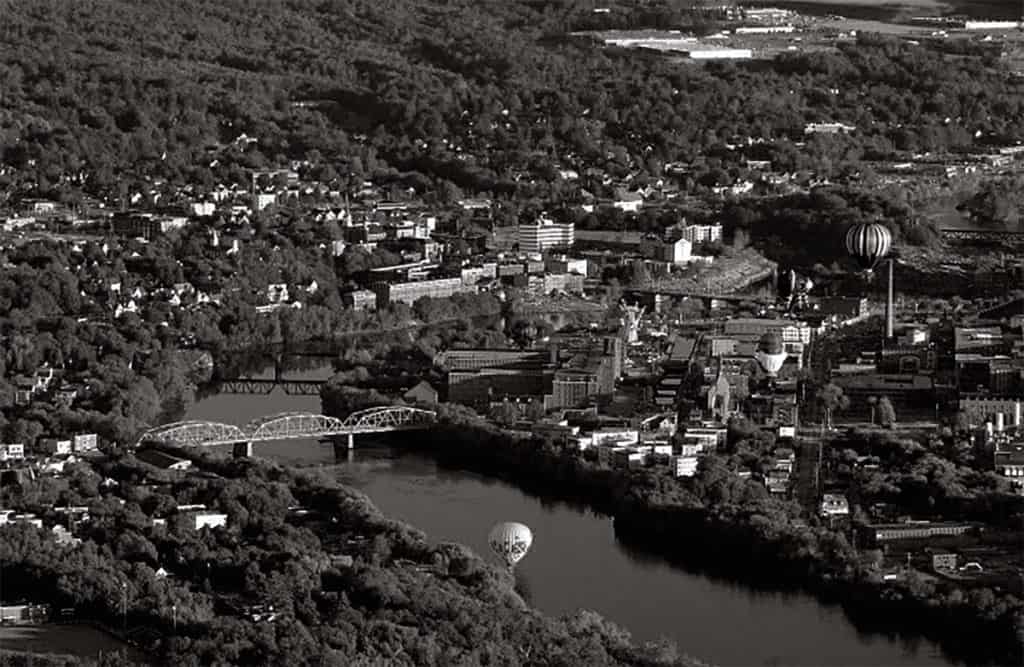 Auburn, Maine, aerial shot