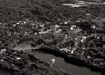 Auburn, Maine, aerial shot