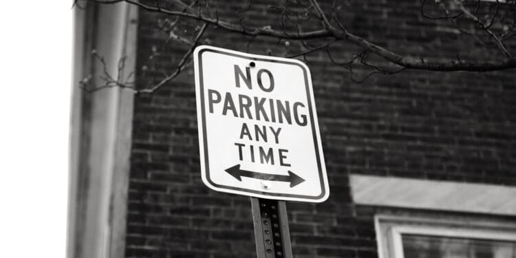 No-parking sign